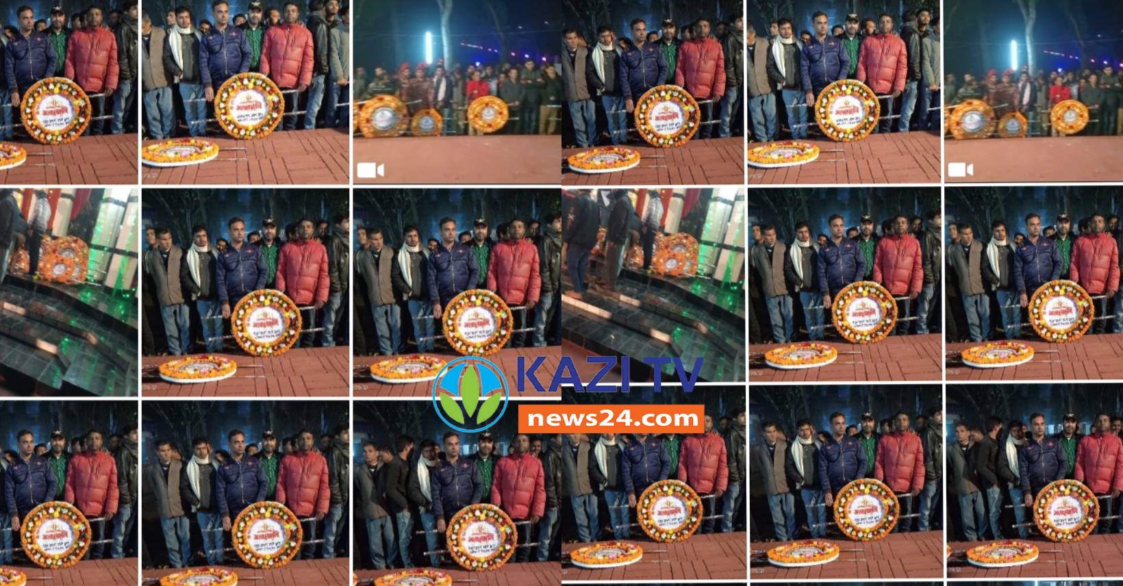আদিতমারী উপজেলা কেন্দ্রীয় শহীদ মিনারে পুষ্প মালা অর্পণ ।।
