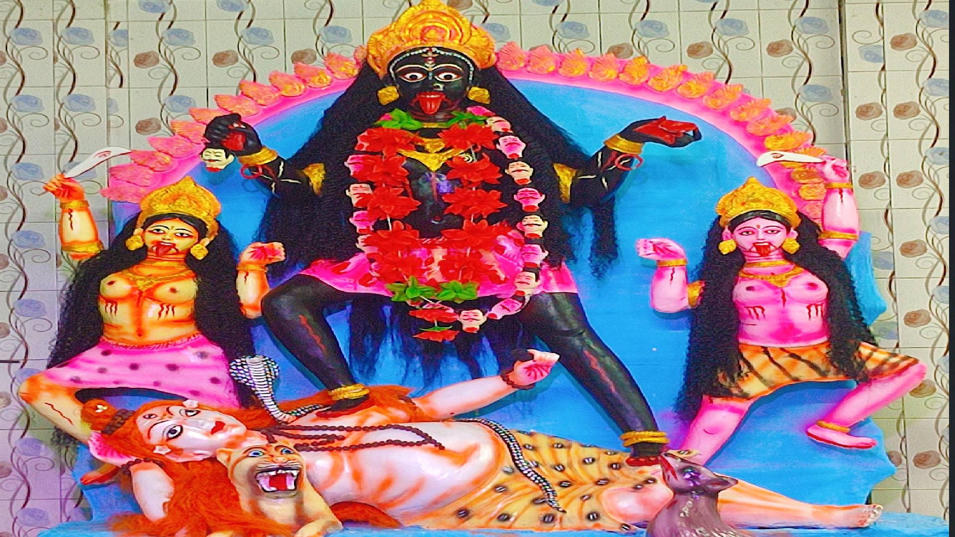 এনায়েতপুরে শ্রীশ্রী শ্মশান কালীমাতা মন্দিরে শ্যামা কালীপূজা উদযাপন