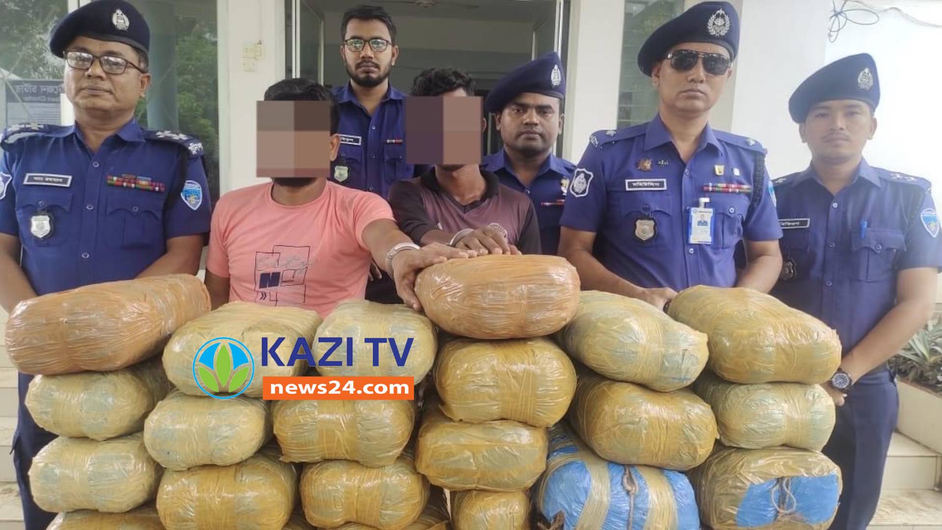 কসবায় ৫৪ কেজি ভারতীয় গাঁজাসহ আটক ২