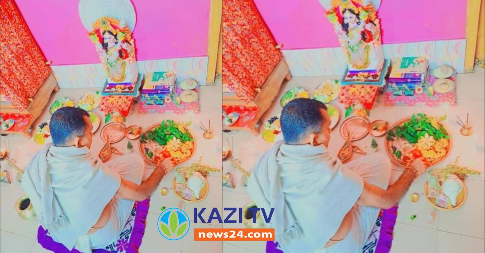 চৌদ্দগ্রামে আনন্দঘন পরিবেশে সরস্বতী পুজা অনুষ্ঠিত।