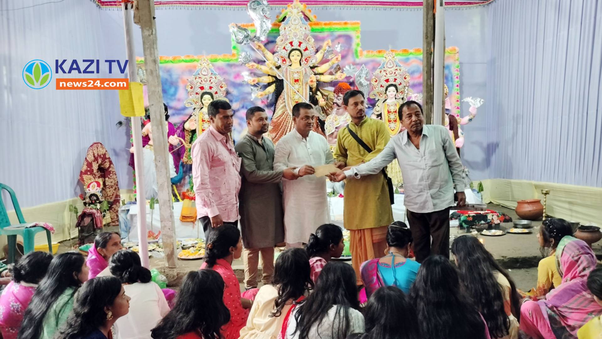 ছেংগারচর শ্রীশ্রী কালাচাঁদ বিগ্রহ মন্দির সহ বিভিন্ন পূজা মন্ডপ পরিদর্শন