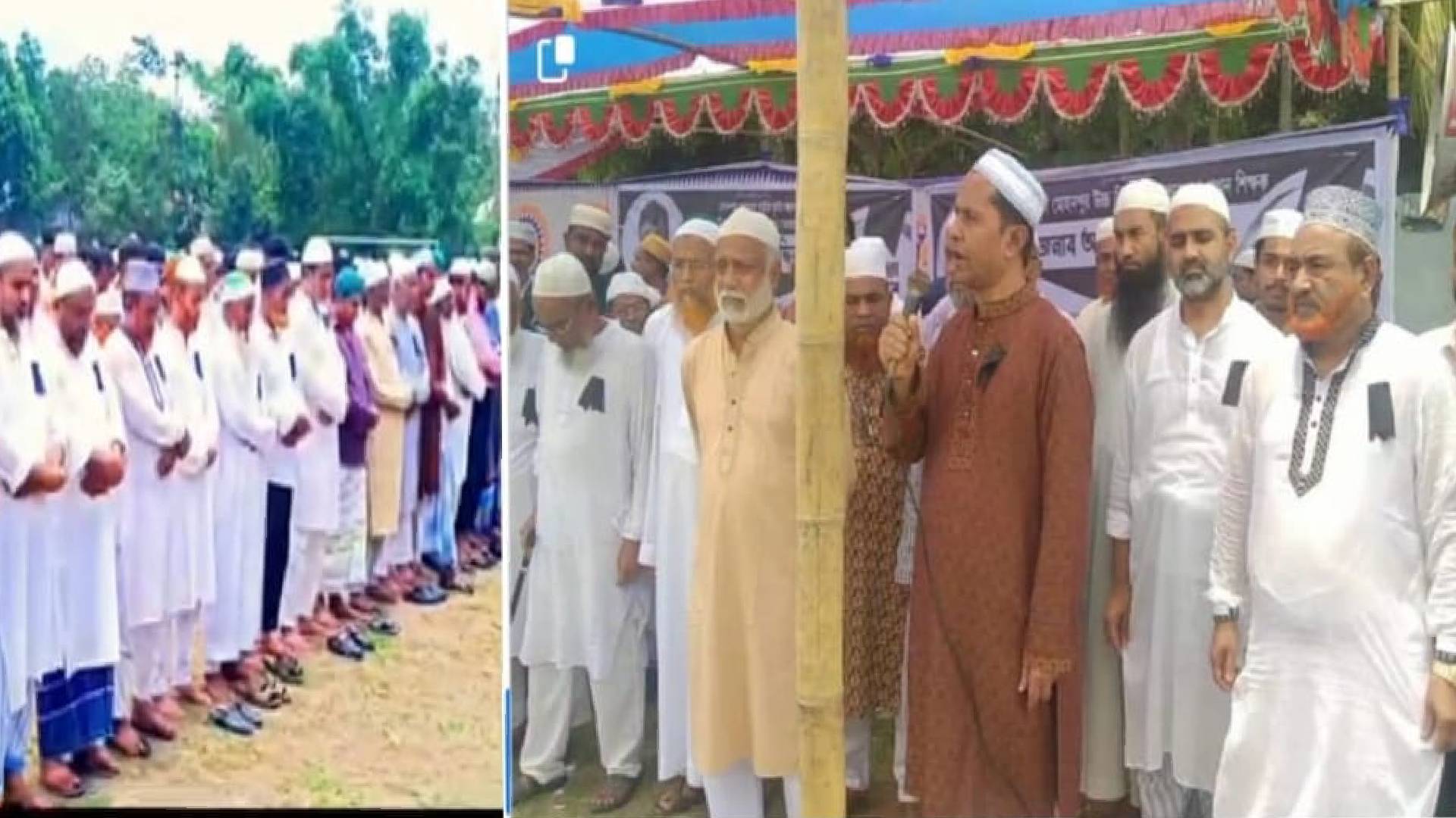 দশানী মোহনপুর উচ্চ বিদ্যালয়ের প্রধান শিক্ষকের জানাজা শেষে দাফন