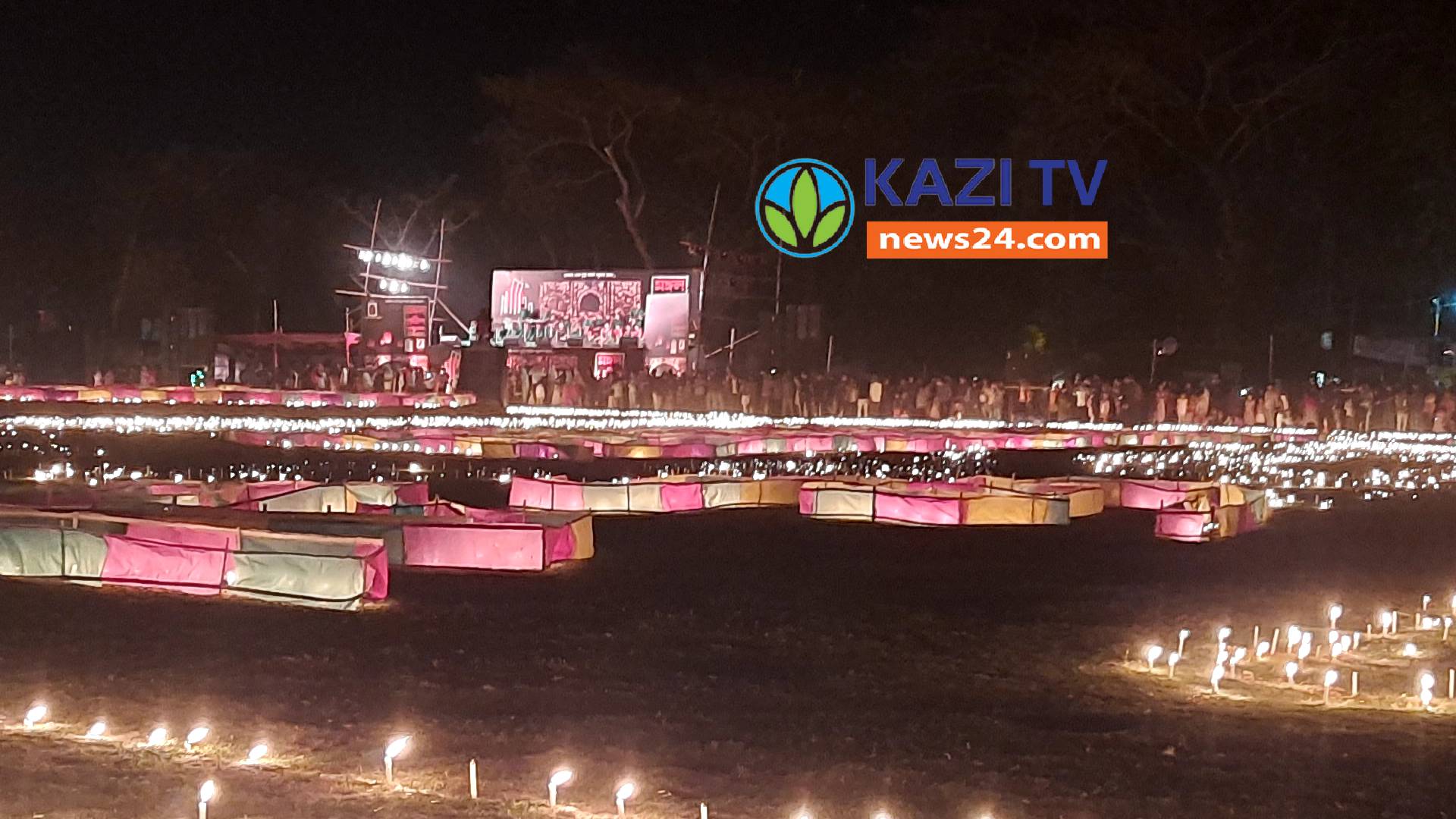নড়াইলে লাখো মোমবাতি জ্বালিয়ে ভাষা শহীদদের স্মরণ