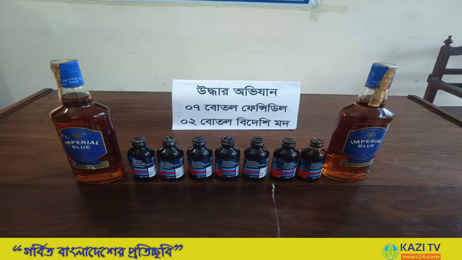 বাগেরহাটে ফেনসিডিল ও বিদেশী মদসহ যুবক গ্রেফতার