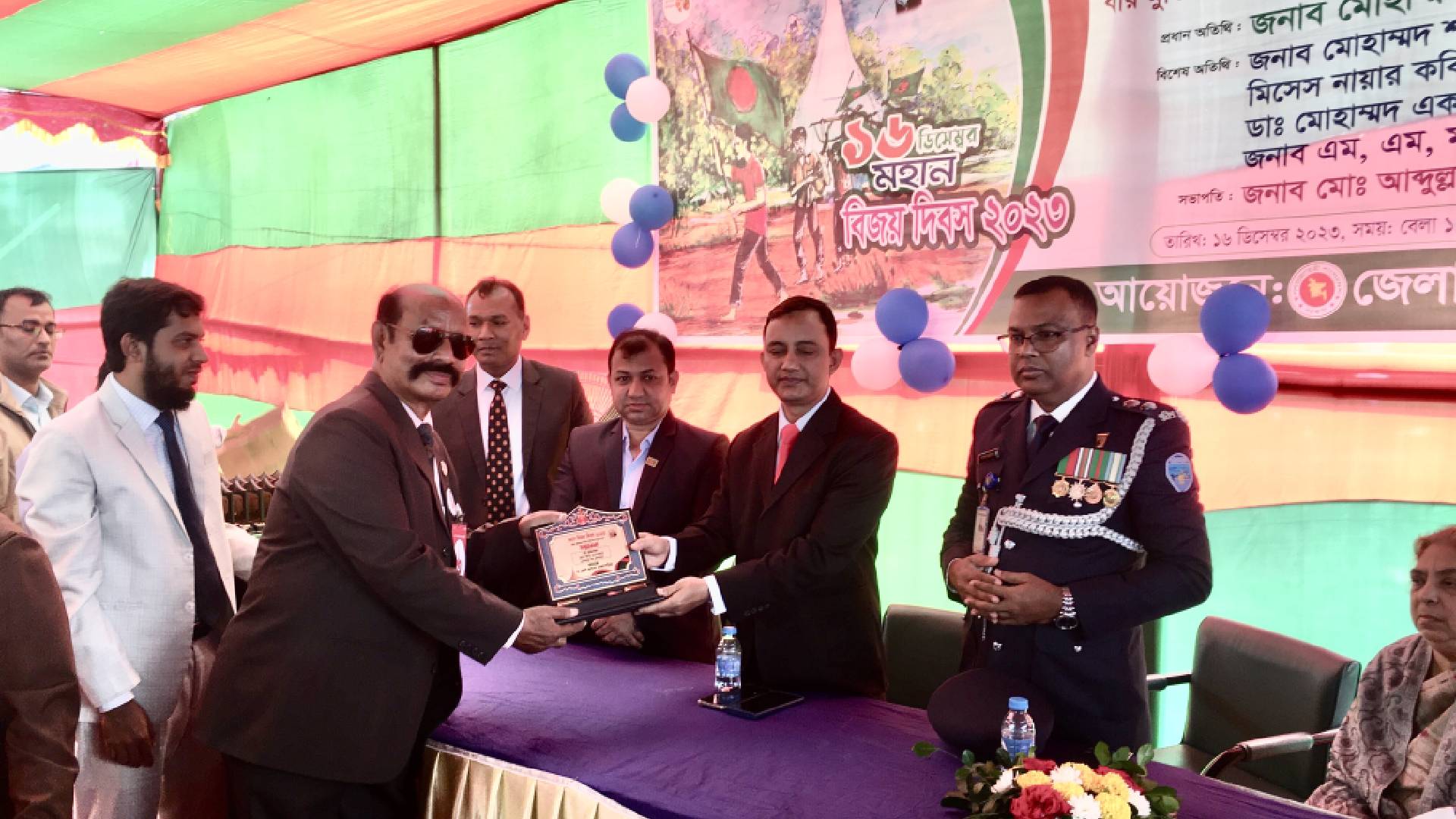 ব্রাহ্মণবাড়িয়ায় বীর মুক্তিযোদ্ধা ও পরিবারকে সংবর্ধনা প্রদান।