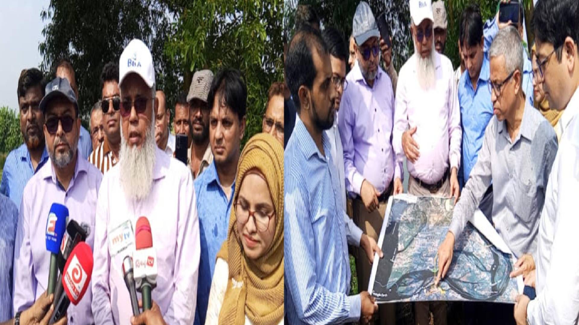 মতলব-গজারিয়া সেতু নির্মাণের অগ্রগতি ও  সংযোগ সড়ক প্রকল্প পরিদর্শন