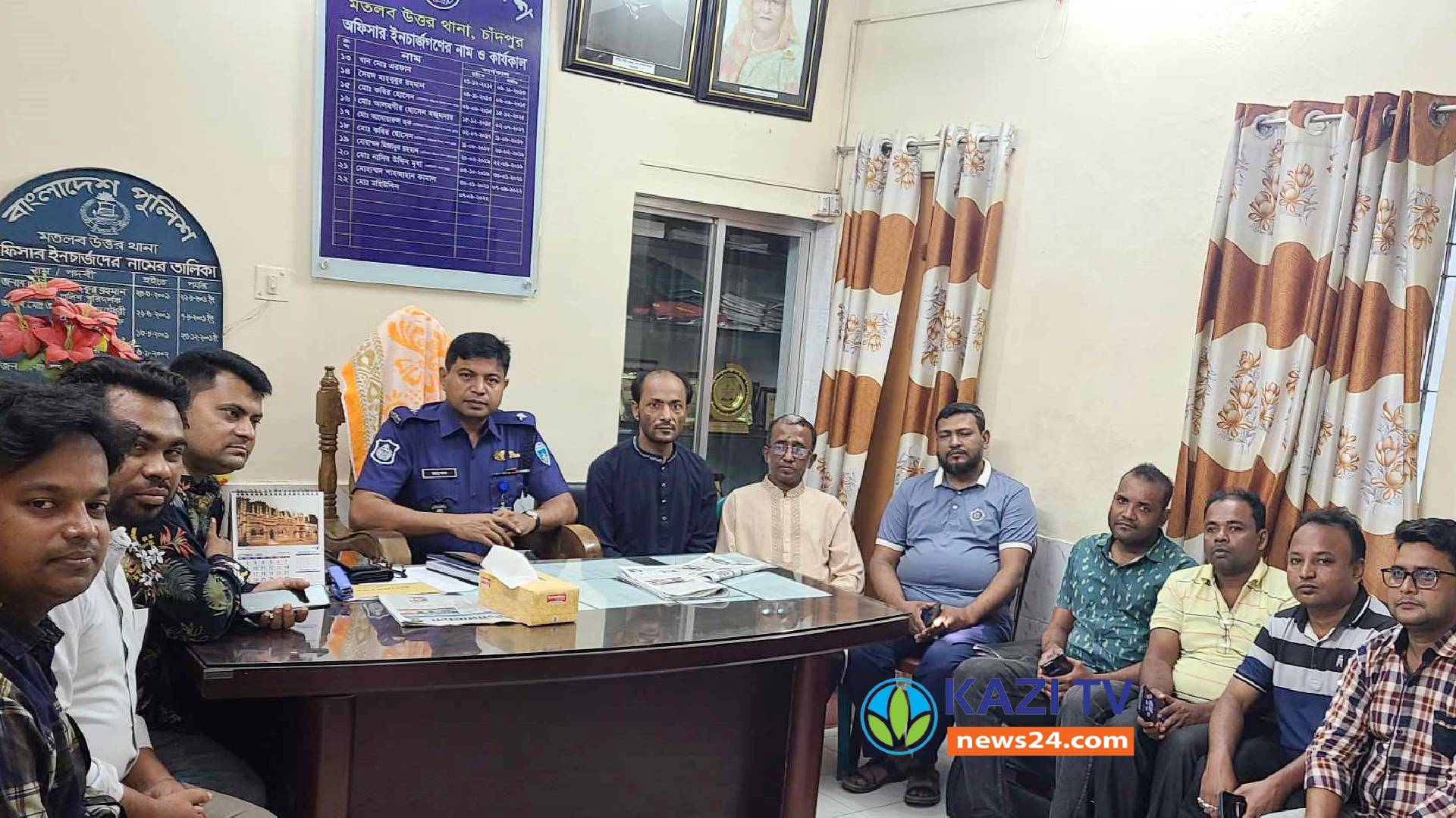 মতলব উত্তরে সাংবাদিকদের সাথে নবাগত ওসি’র মতবিনিময় সভা