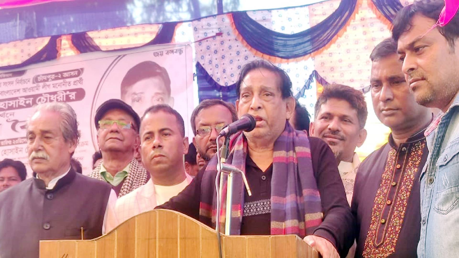 মতলব উত্তরের বাগানবাড়িতে নৌকার প্রতিকের উঠান বৈঠক