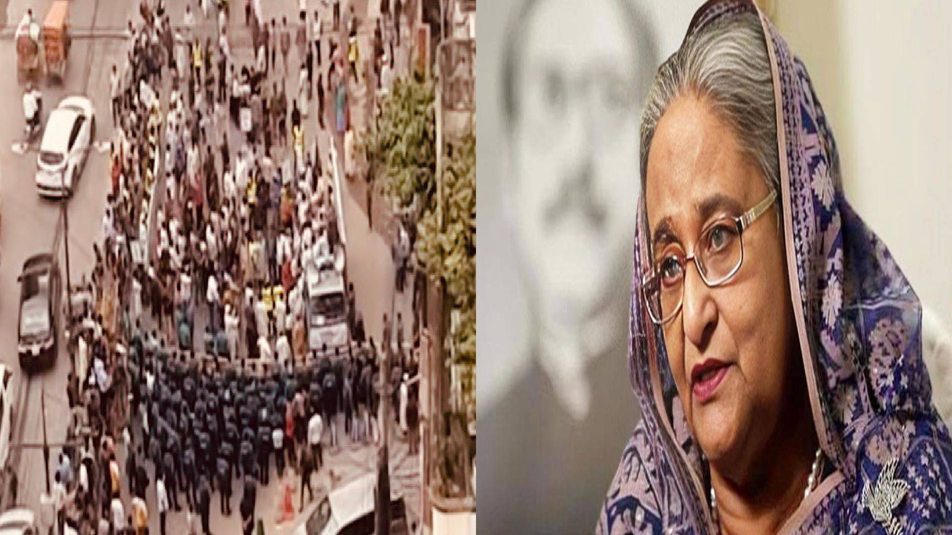 শেখ হাসিনাকে ফেরত দেওয়ার দাবিতে বাড্ডায় সড়ক অবরোধ