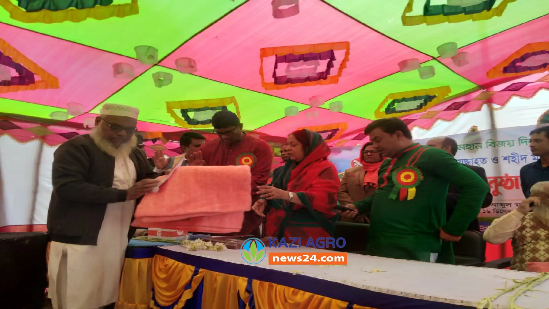 সুন্দরগঞ্জে বীর মুক্তিযোদ্ধাদের সংবর্ধনা।