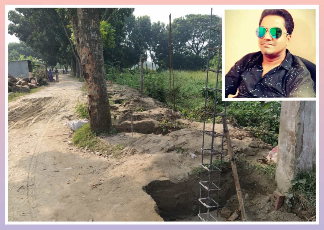 সোনারগাঁয়ে কবরস্থানের দেয়াল নির্মাণে বাঁধা